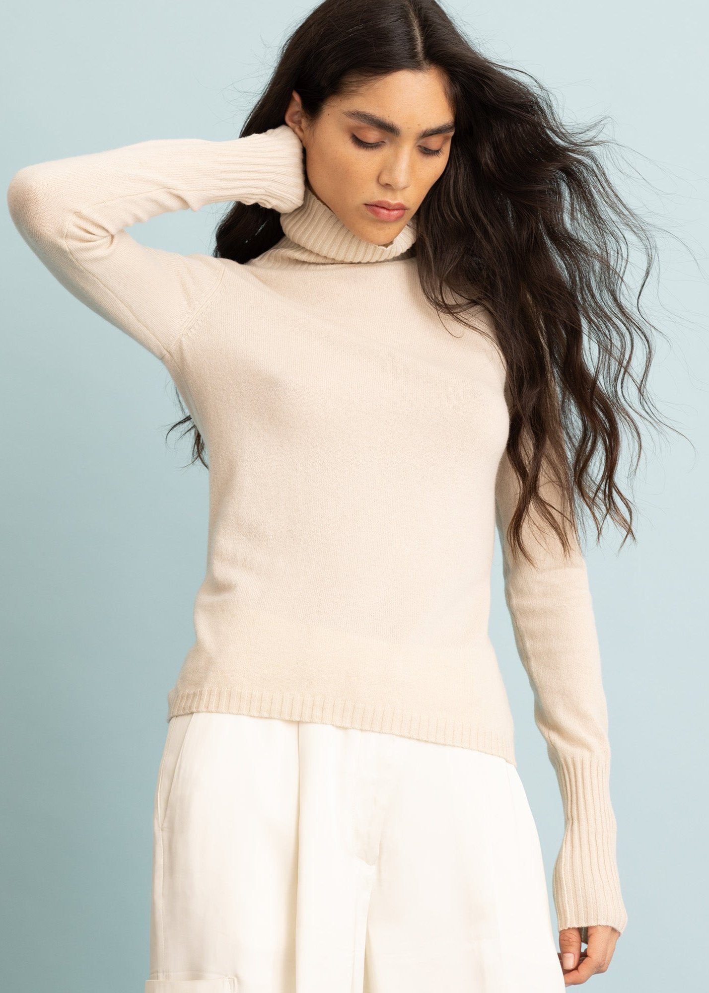 FTC Cashmere Single-Knit Rollneck Sweater
