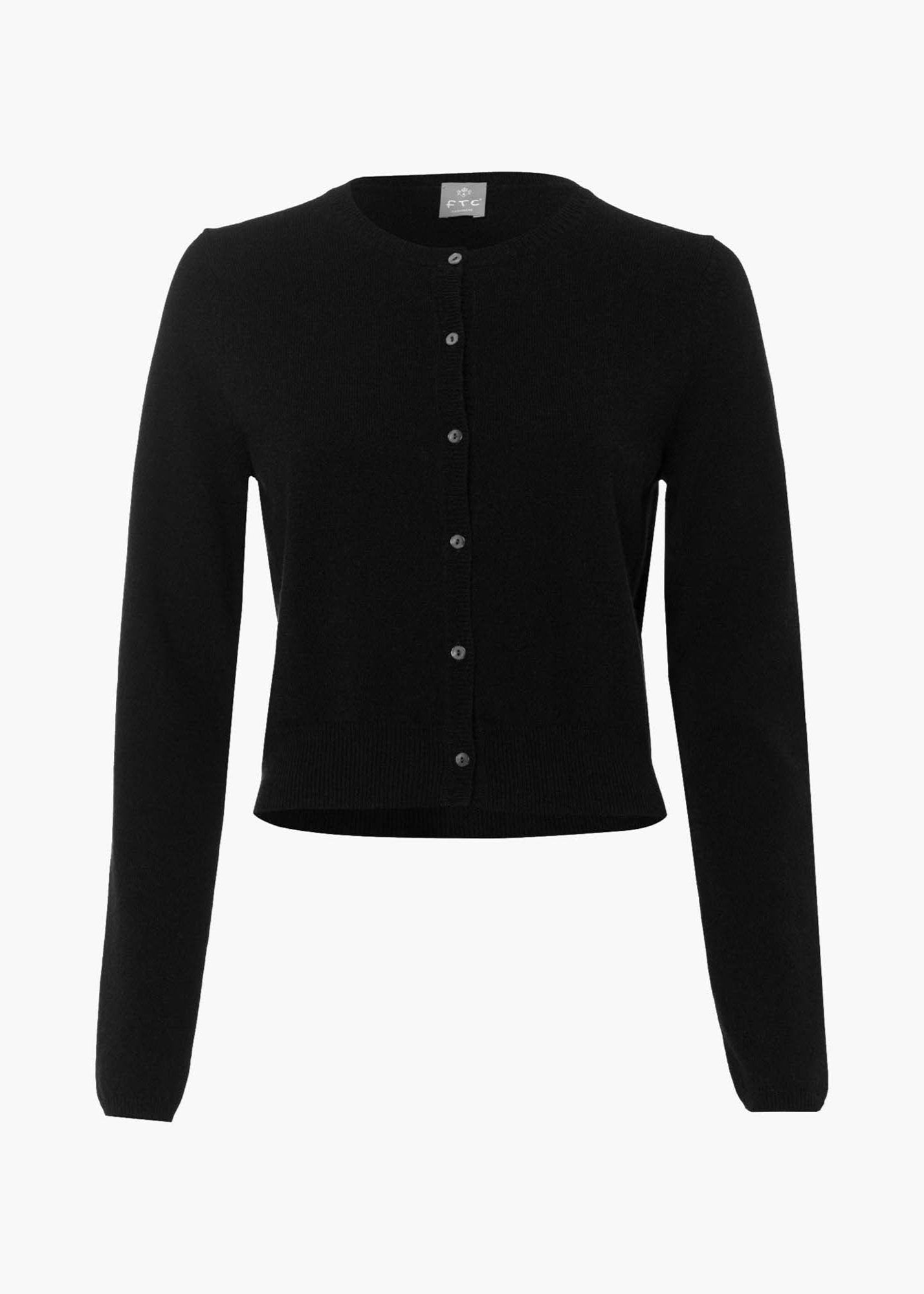FTC Rundhals-Cardigan BLACK
