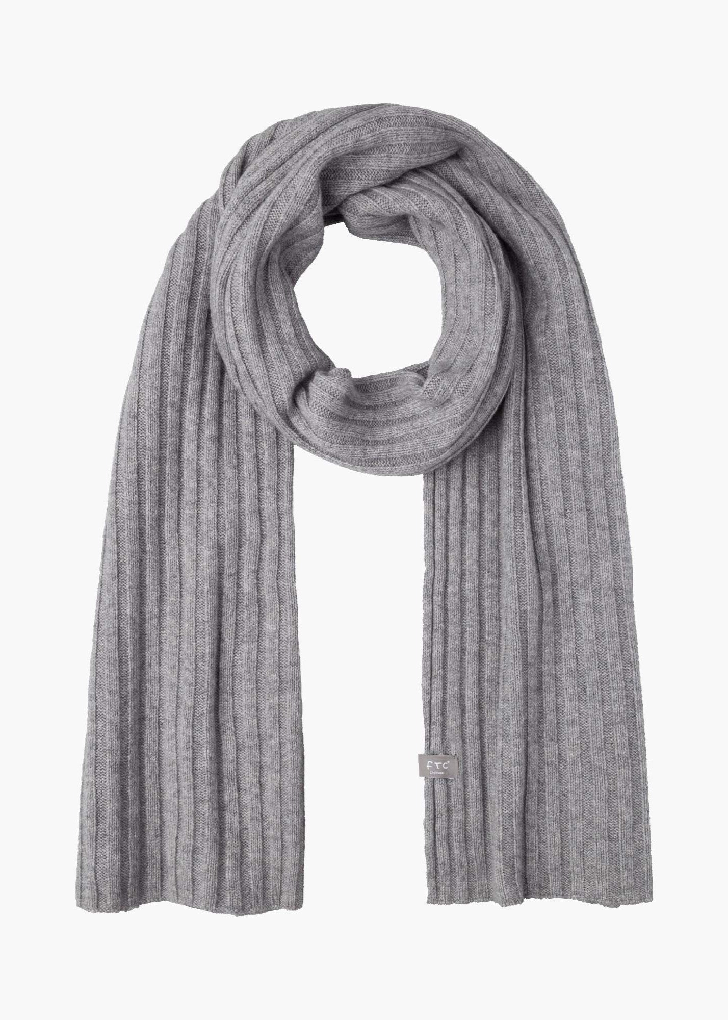 FTC Rippenmuster Schal OPAL GREY