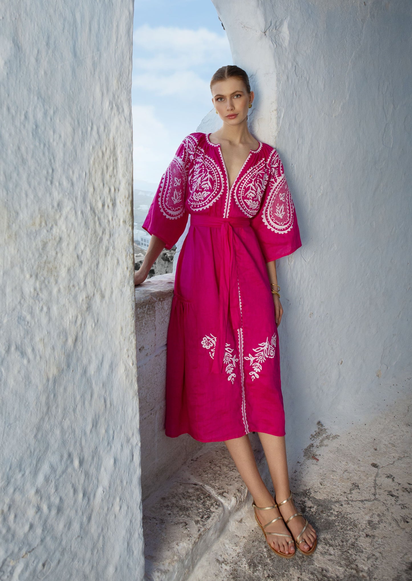 ARETI Kleid MAGENTA