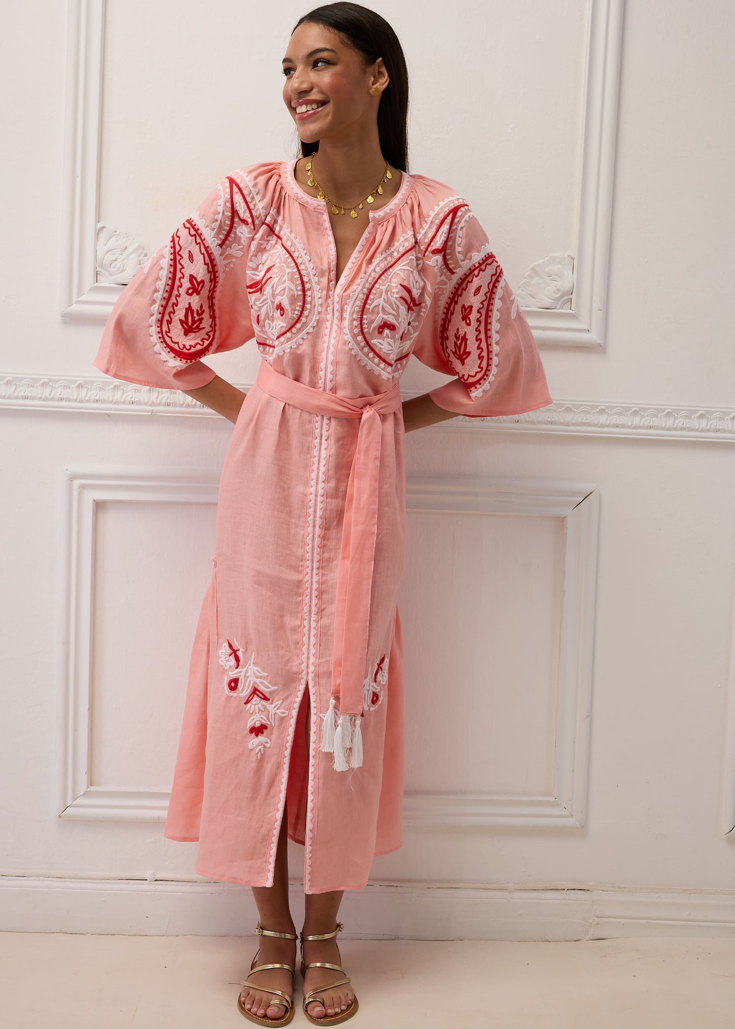 ARETI Maxikleid SALMON