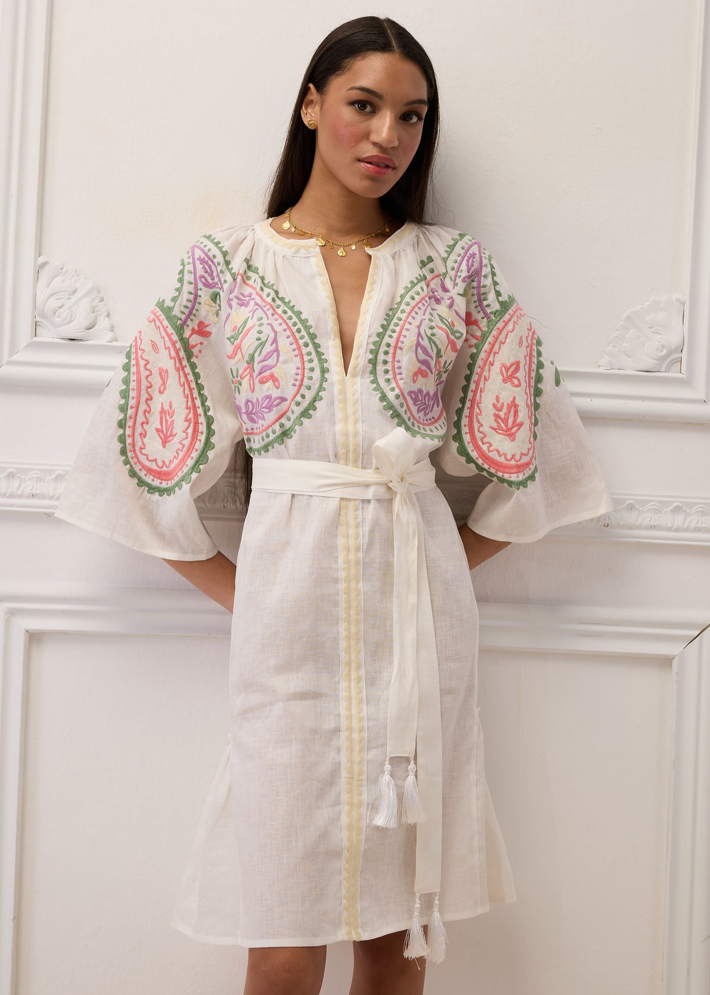 ARETI SHORT Kleid WHITE