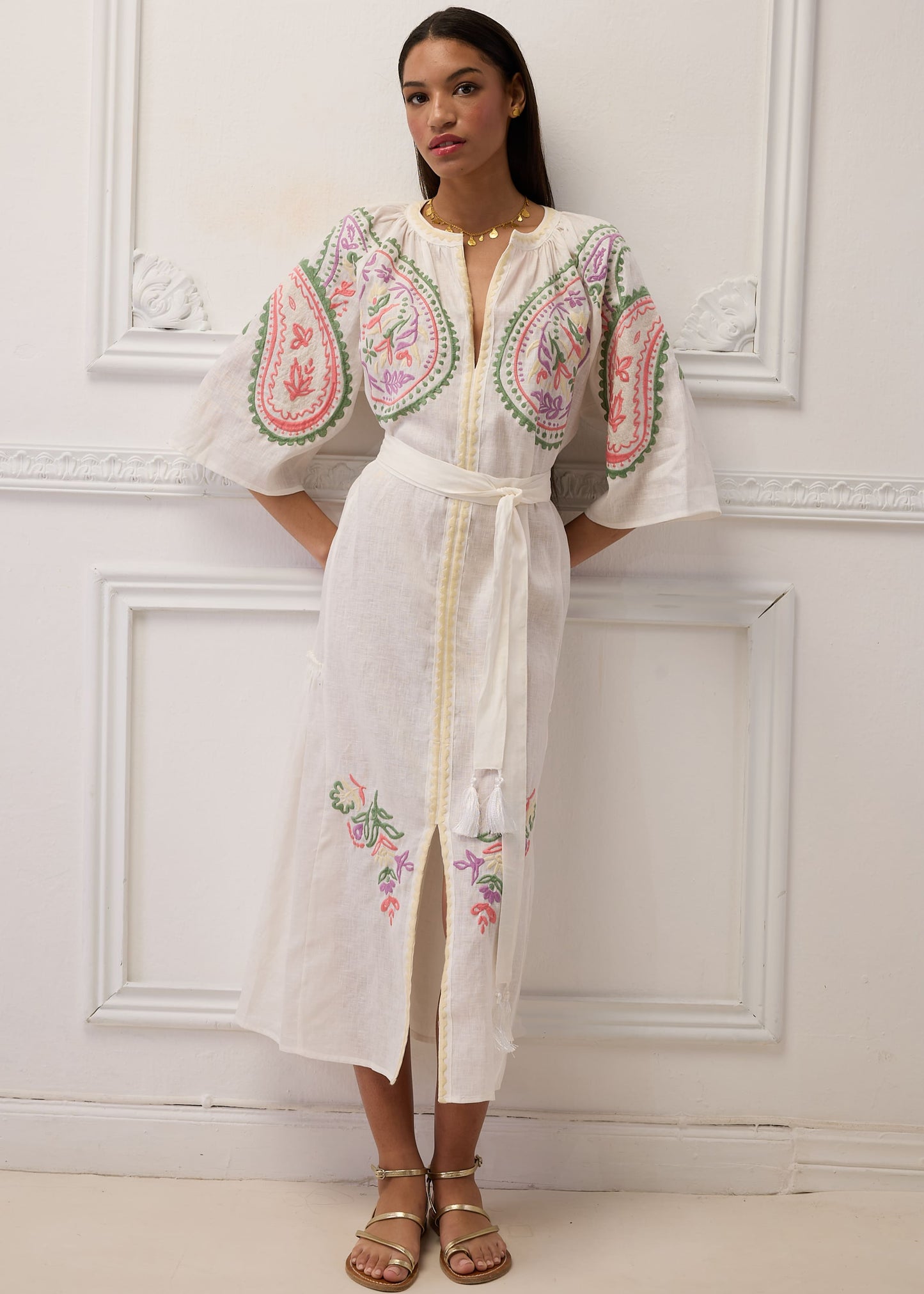ARETI Maxikleid WHITE