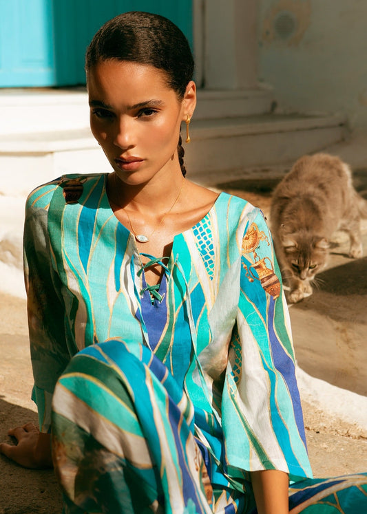 DAPHNE Top THALASSA BLUE