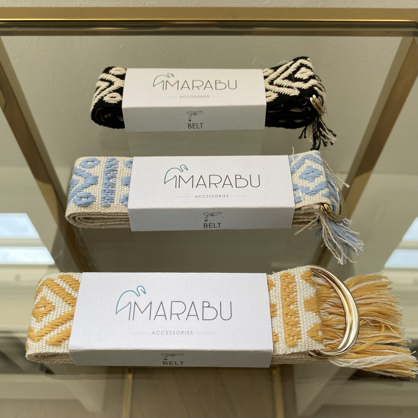 Boho Bestickte Stoffgürtel m/ & o/ Metall Öse