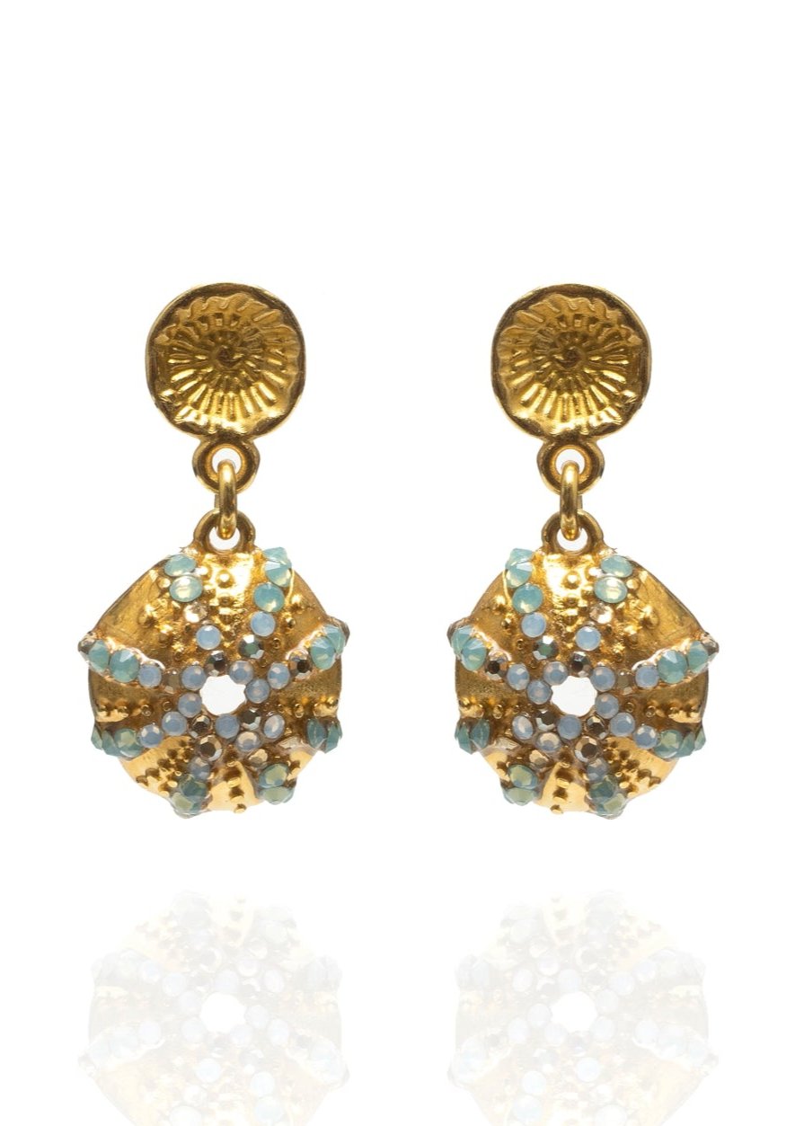 Earrings SEA URCHIN Small with Swarovski Crystals