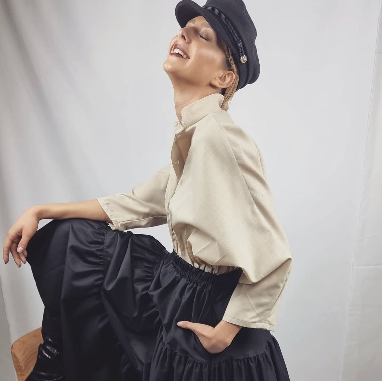 One Size WOOL Hemdblusenkleid