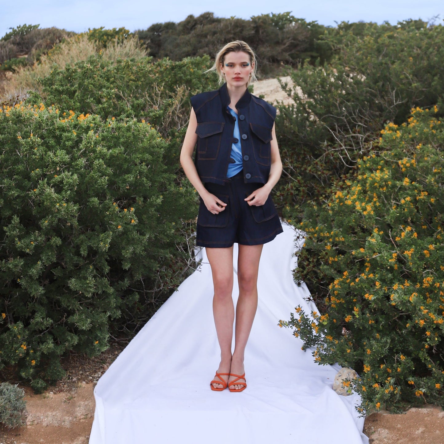 Handmade Raw Denim Shorts w/ Big Utility Pockets