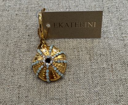 Maxi earrings SEA URCHIN with Swarovski crystals