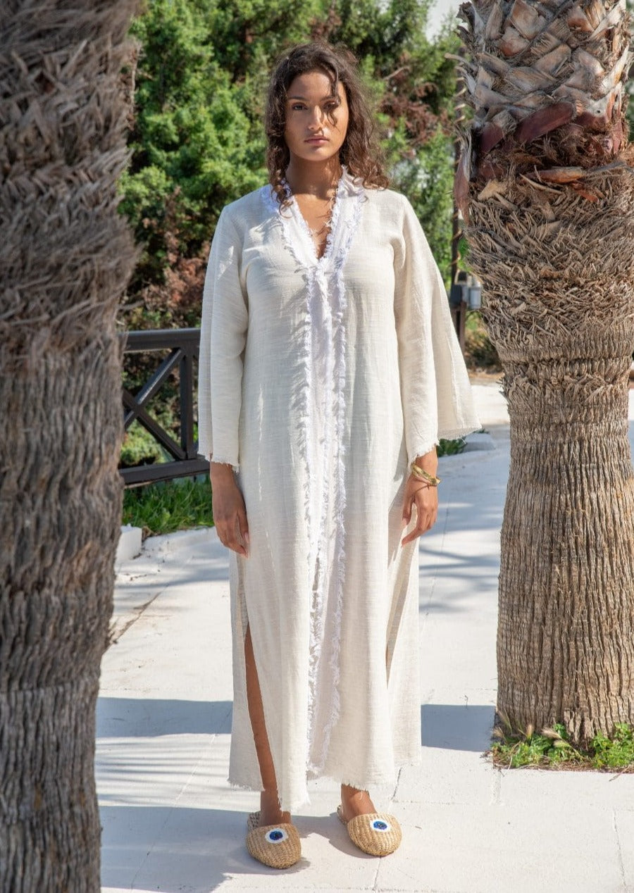 Relaxed Fit One Size Beach Kimono "Ageras" w/ Slits