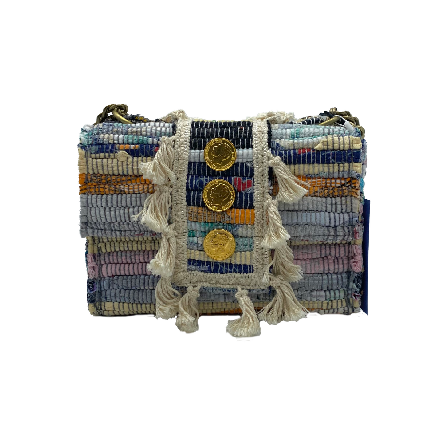 Handmade Traditional Greek Unique Cotton Kourelou Mini Handbag
