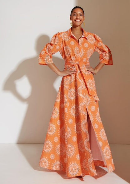 MELISSA Hemdblusenkleid ORANGE
