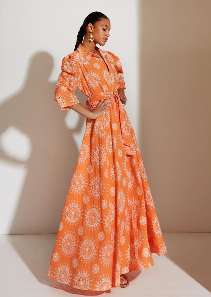 MELISSA Hemdblusenkleid ORANGE