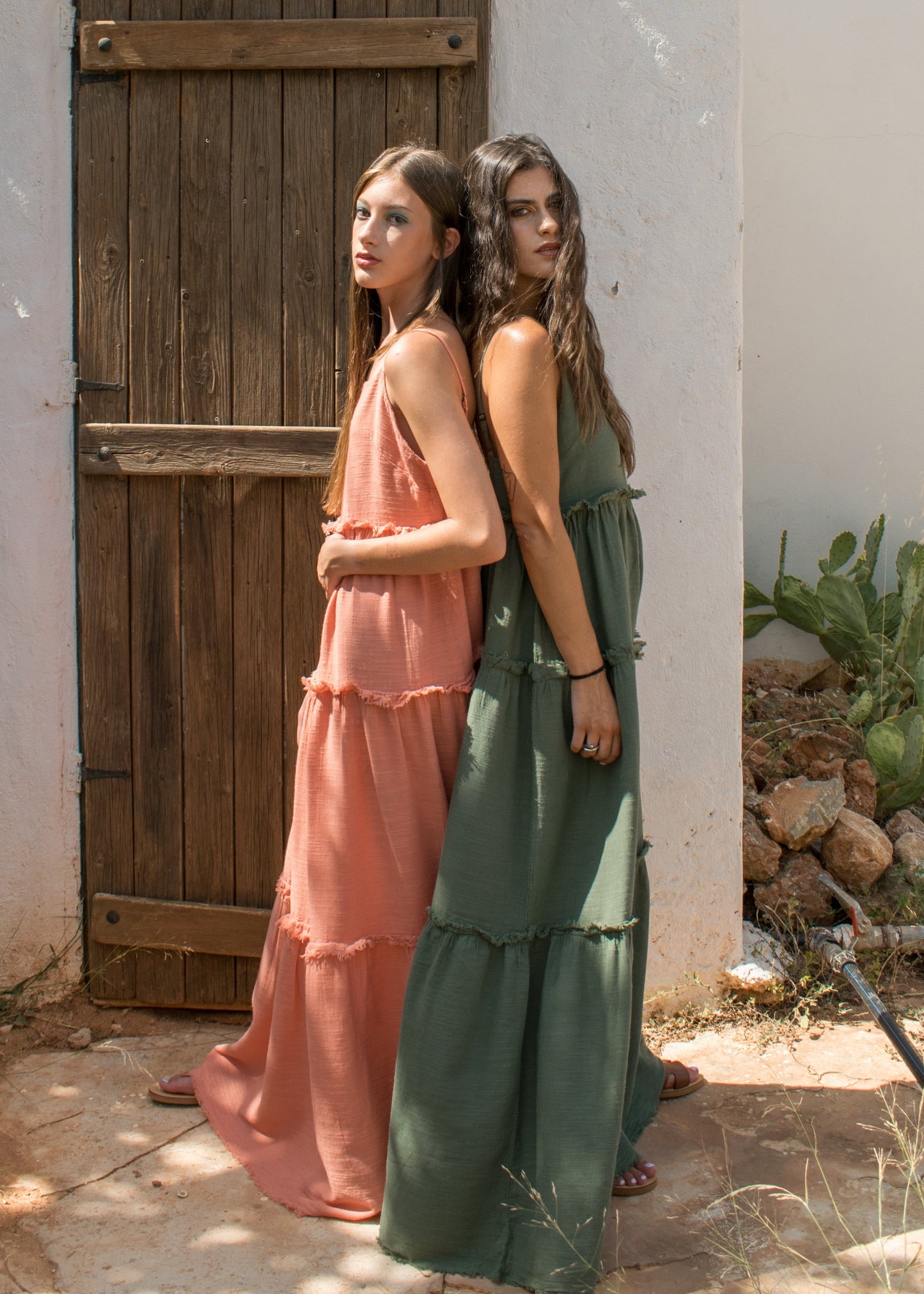 One Size "Omikron" Comfy Maxi Dress with Spaghetti Straps